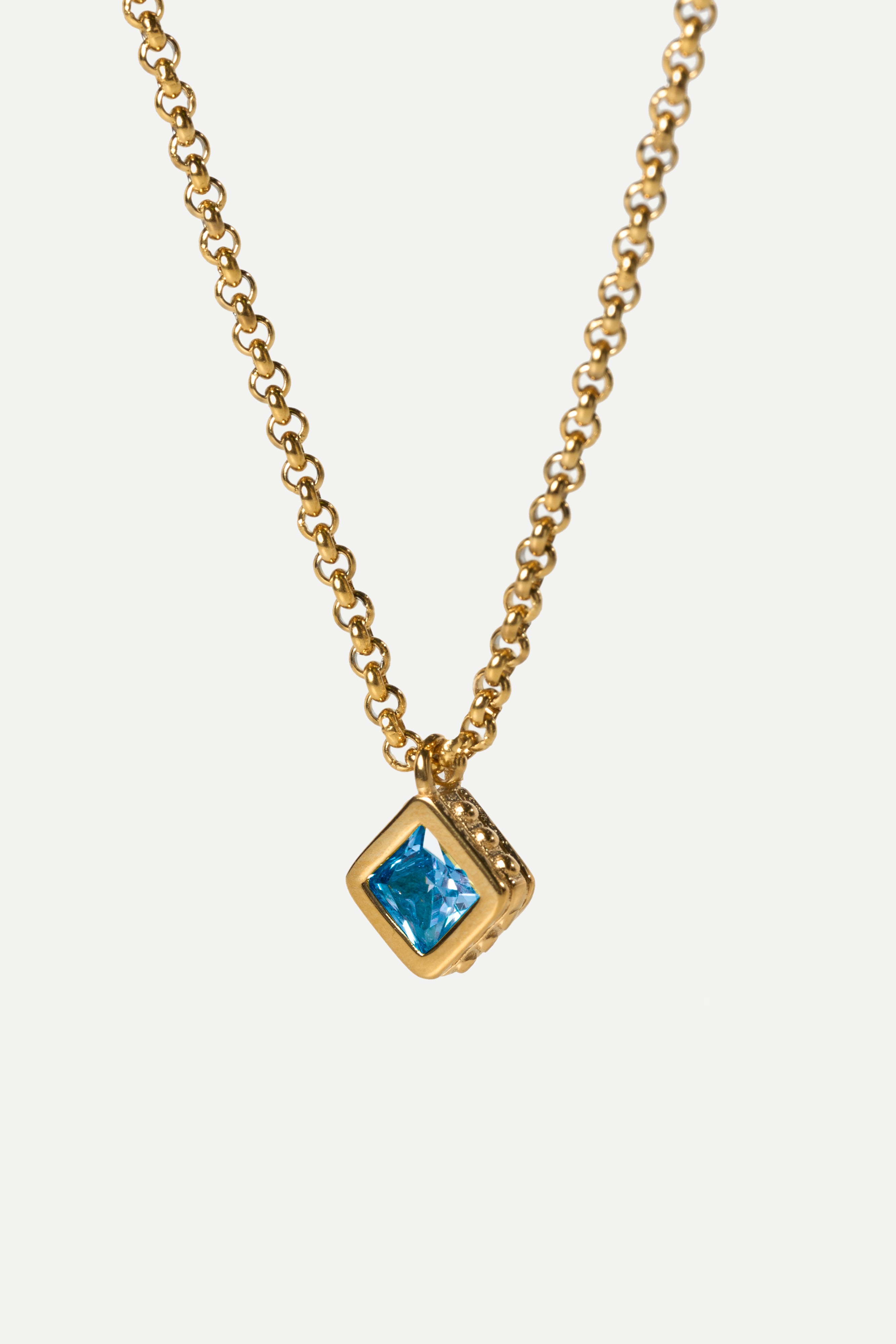 Colgante - Topacio Azul (Oro)