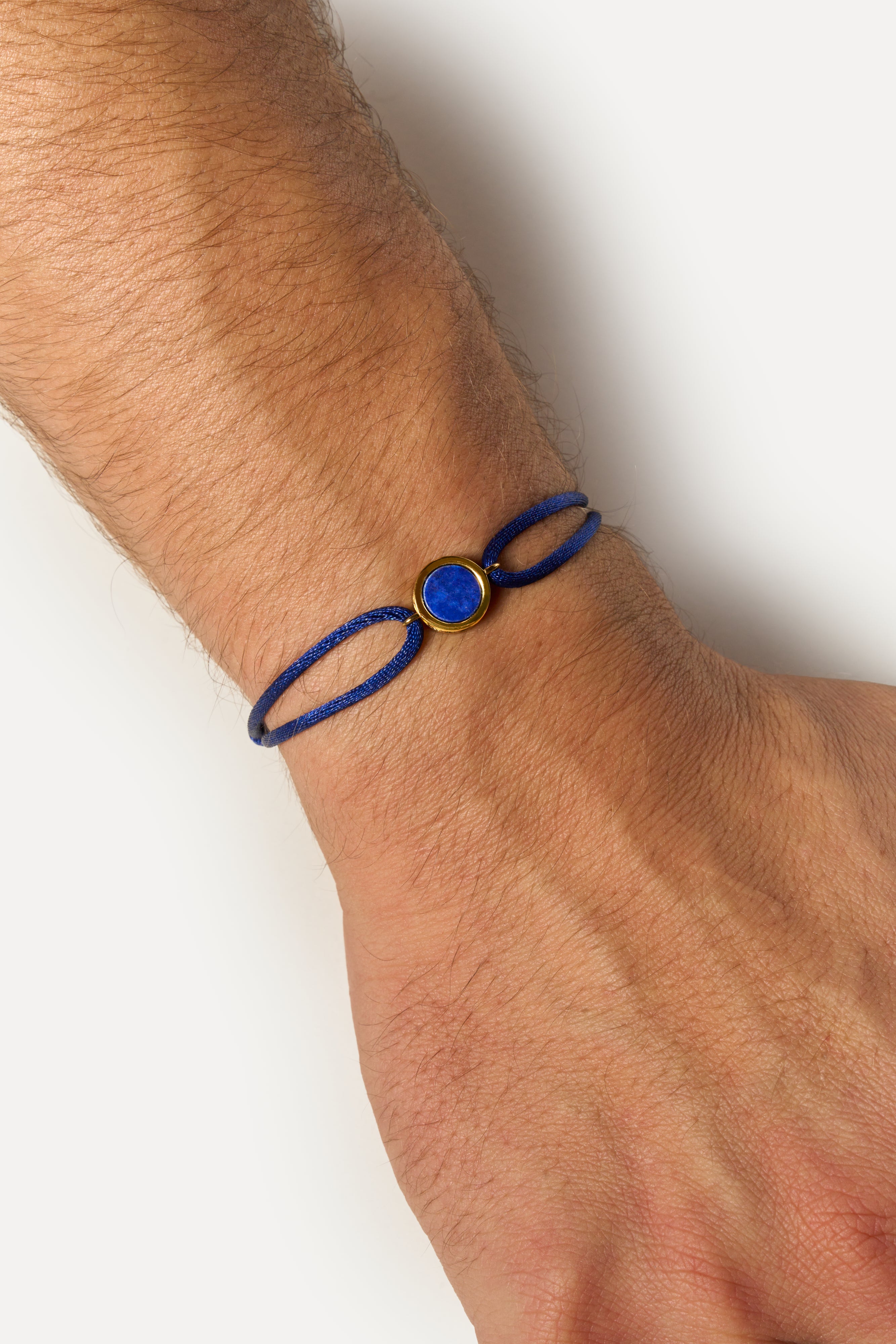 Pulsera de cordón – Orbe Lapis (Oro)
