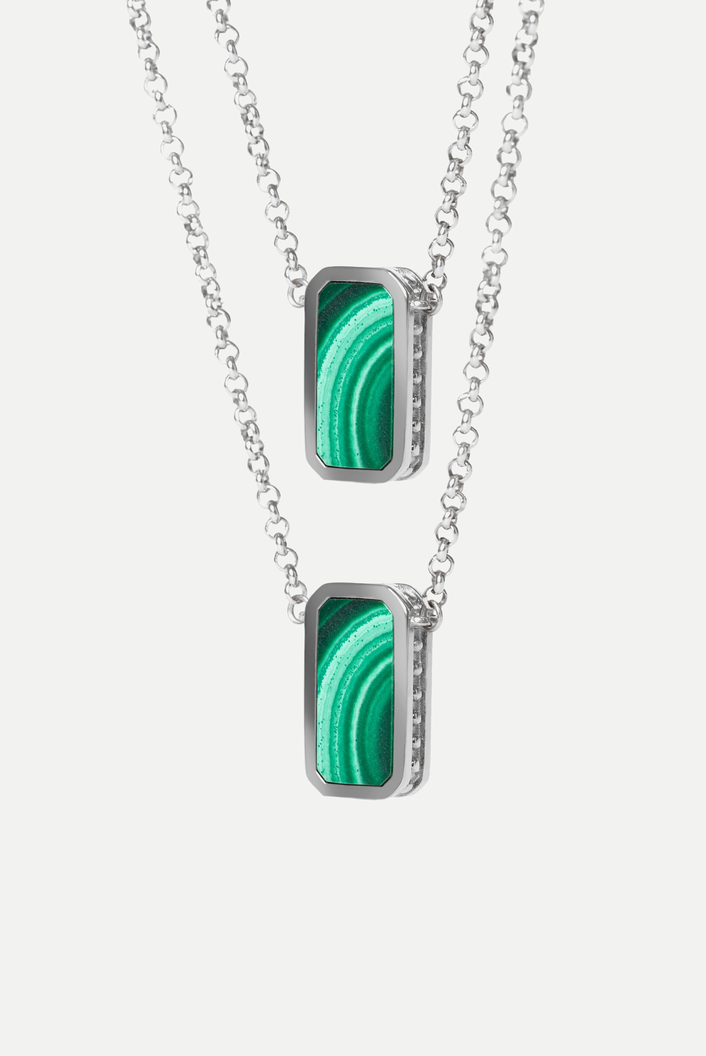 Escapulario - Malachite (Silver)