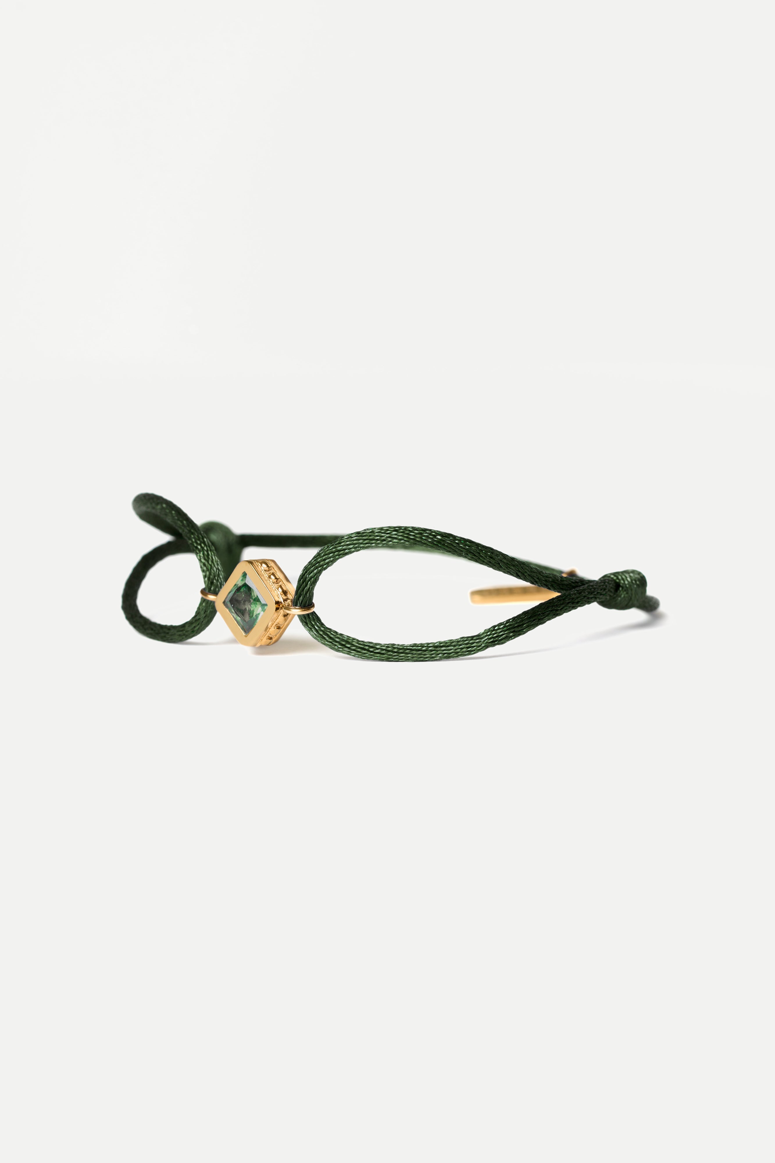 Blue Topaz Cord Bracelet in Gold Vermeil - TESEO