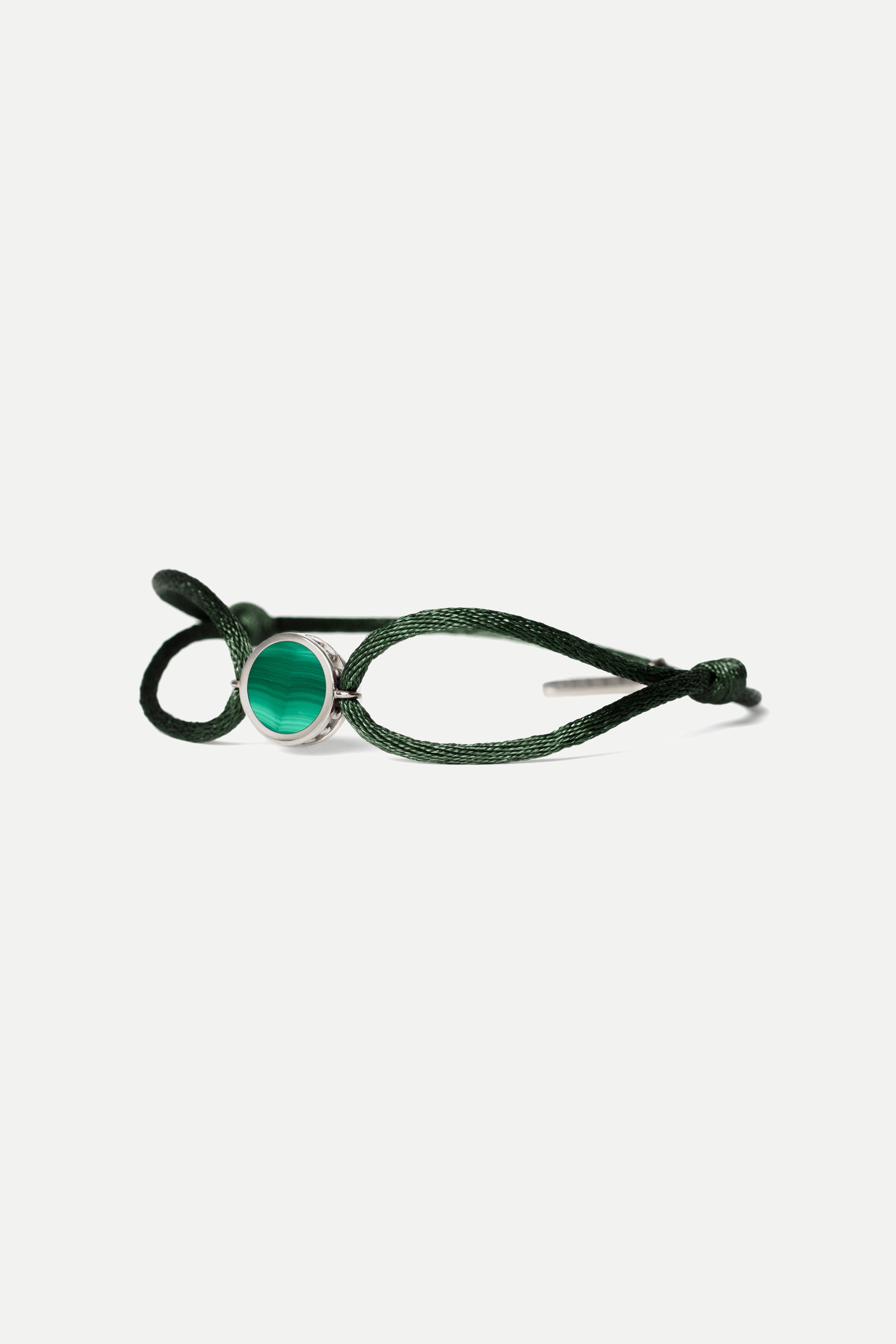 Onyx Cord Bracelet in Sterling Silver - TESEO