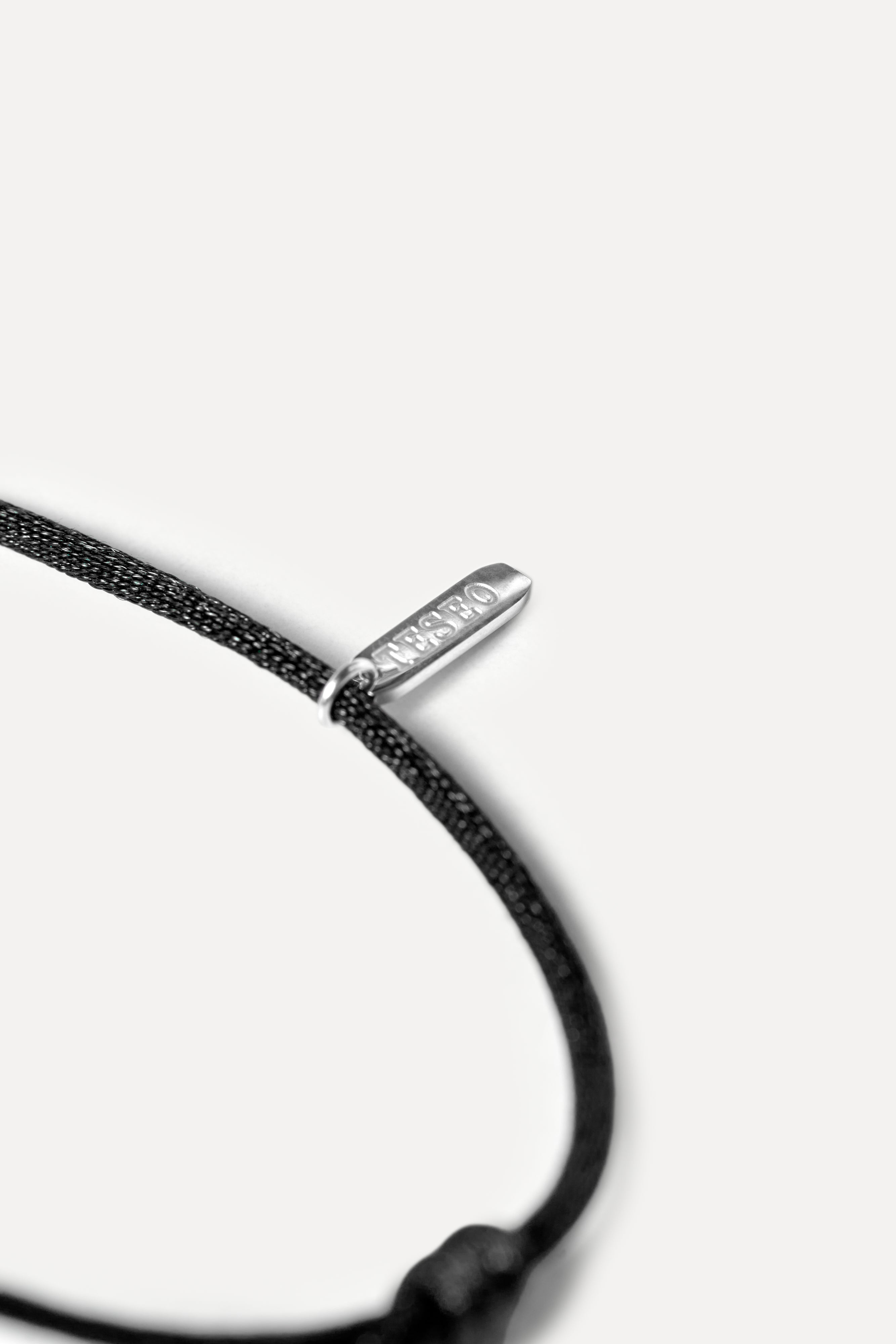 Pulsera de cordón - Pavé (Plata)