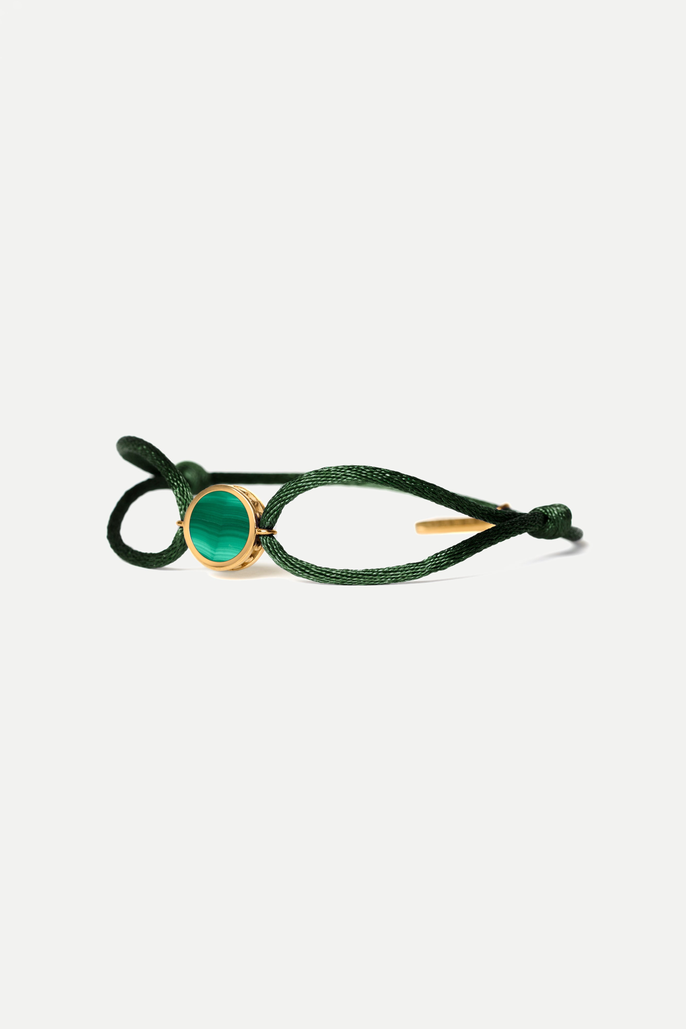Onyx Cord Bracelet in Gold Vermeil - TESEO