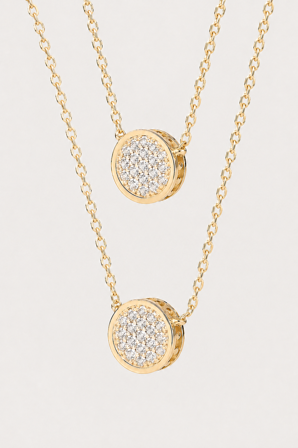 Escapulario Diamante Azul - Oro 18k