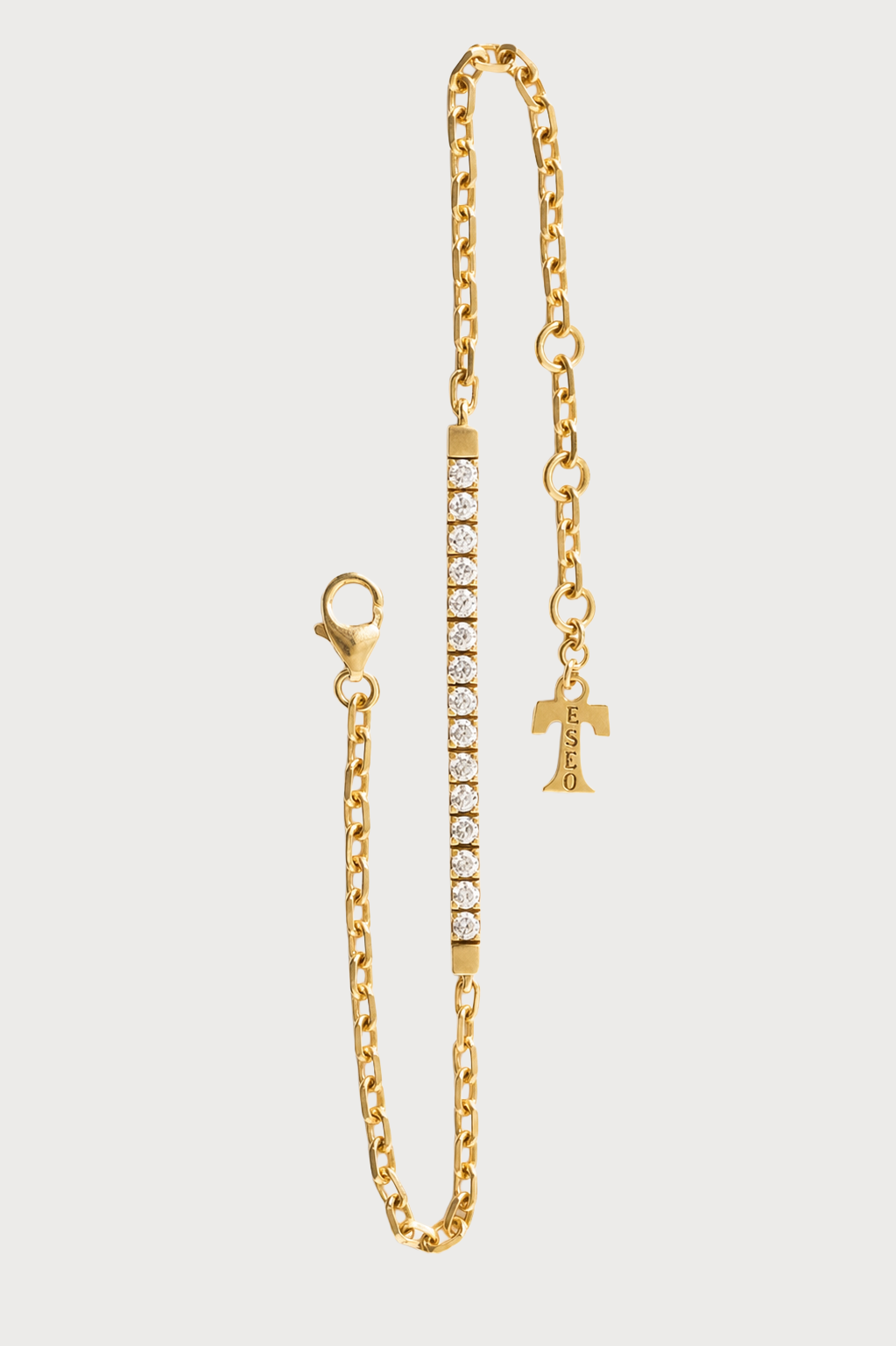 Pulsera Línea de Diamantes - Oro de 18k
