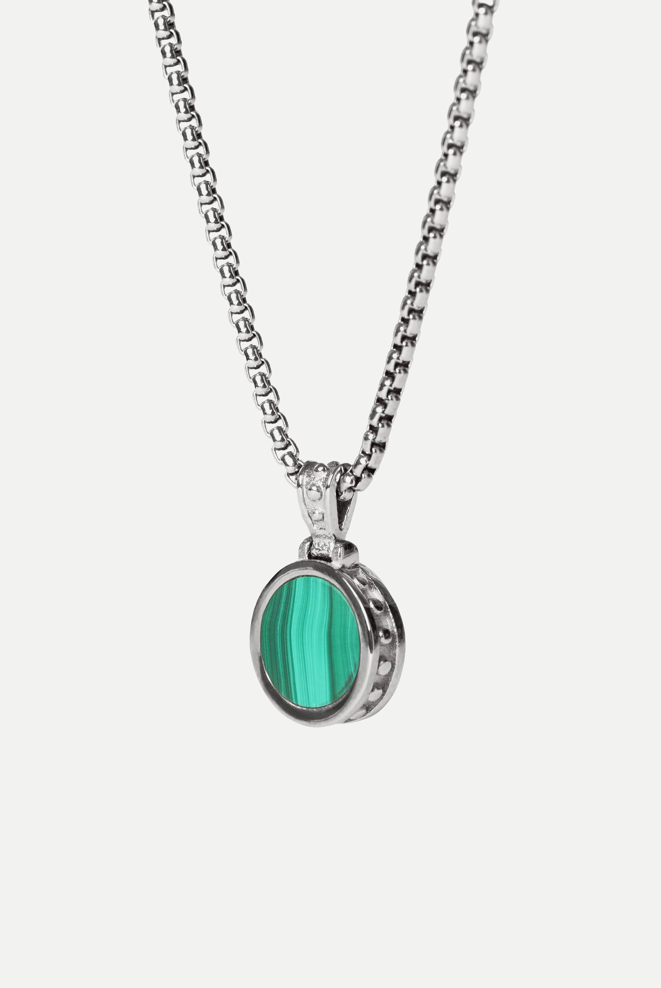 Colgante - Orbe de malaquita (Plata)