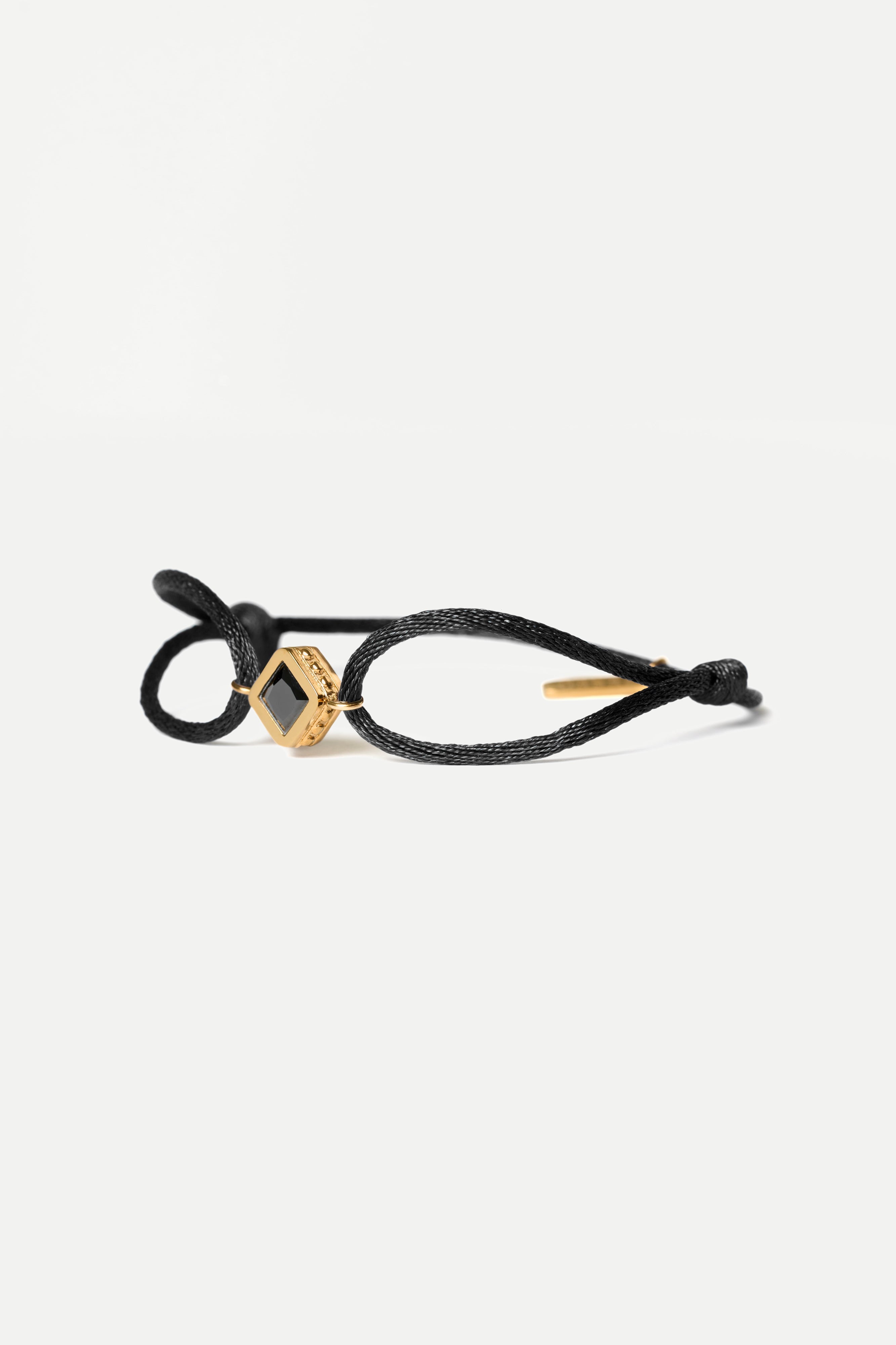 Pulsera de cordón - Ónice (Oro)