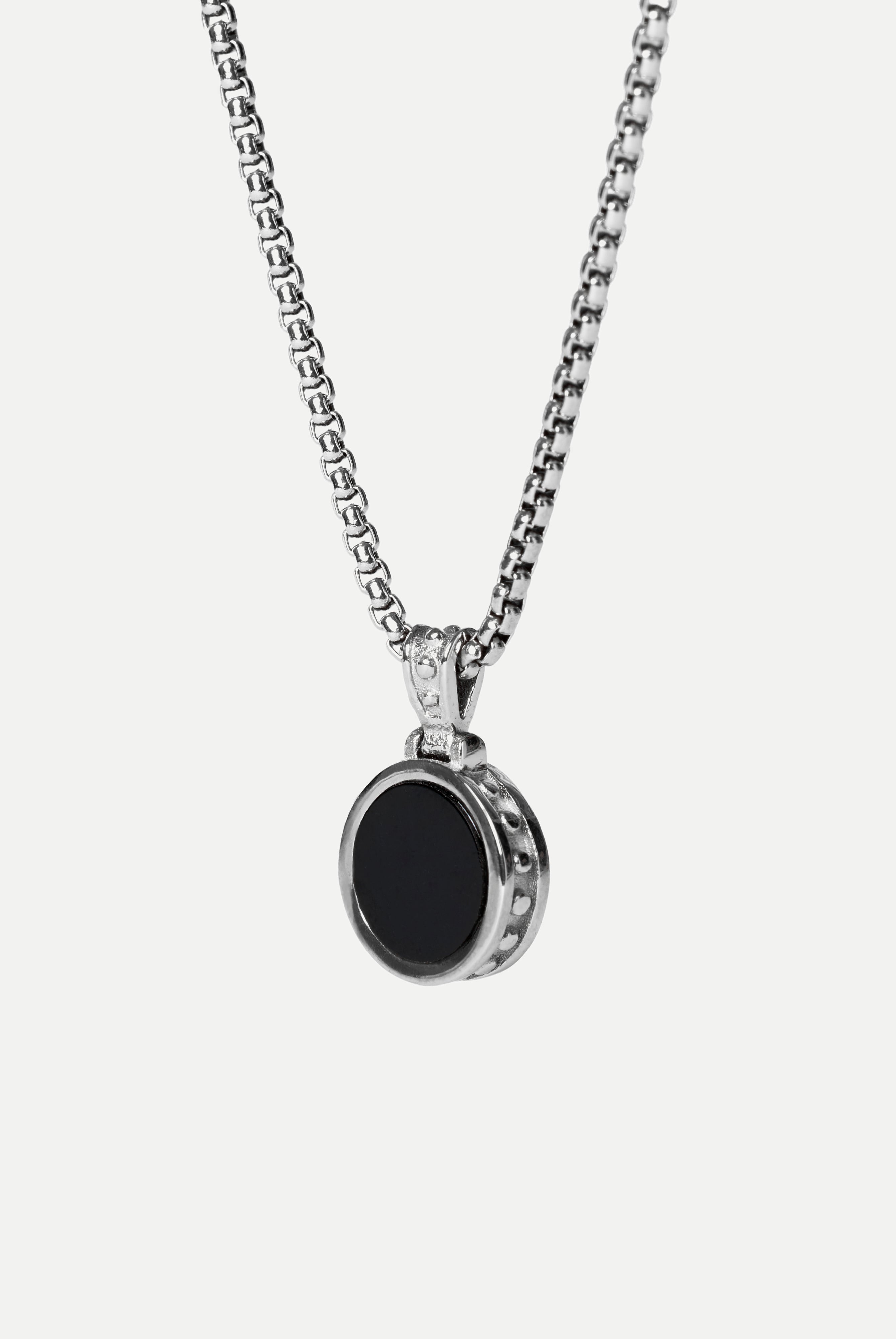 Onyx Escapulario in Sterling Silver - TESEO